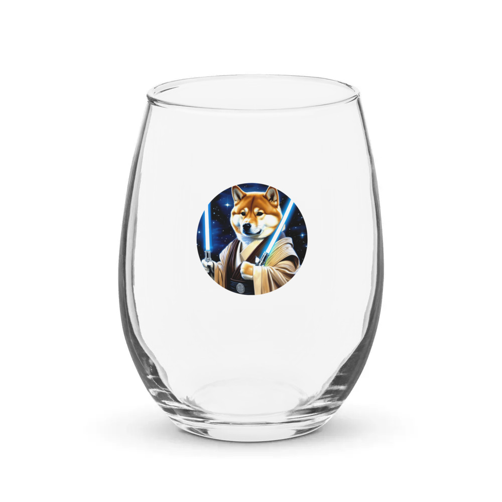 PugMug Custom Shiba Inu Stemless Wine Glass