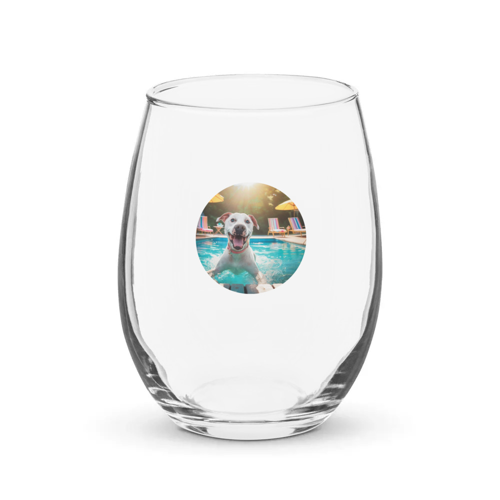 PugMug Custom Melody Stemless Wine Glass