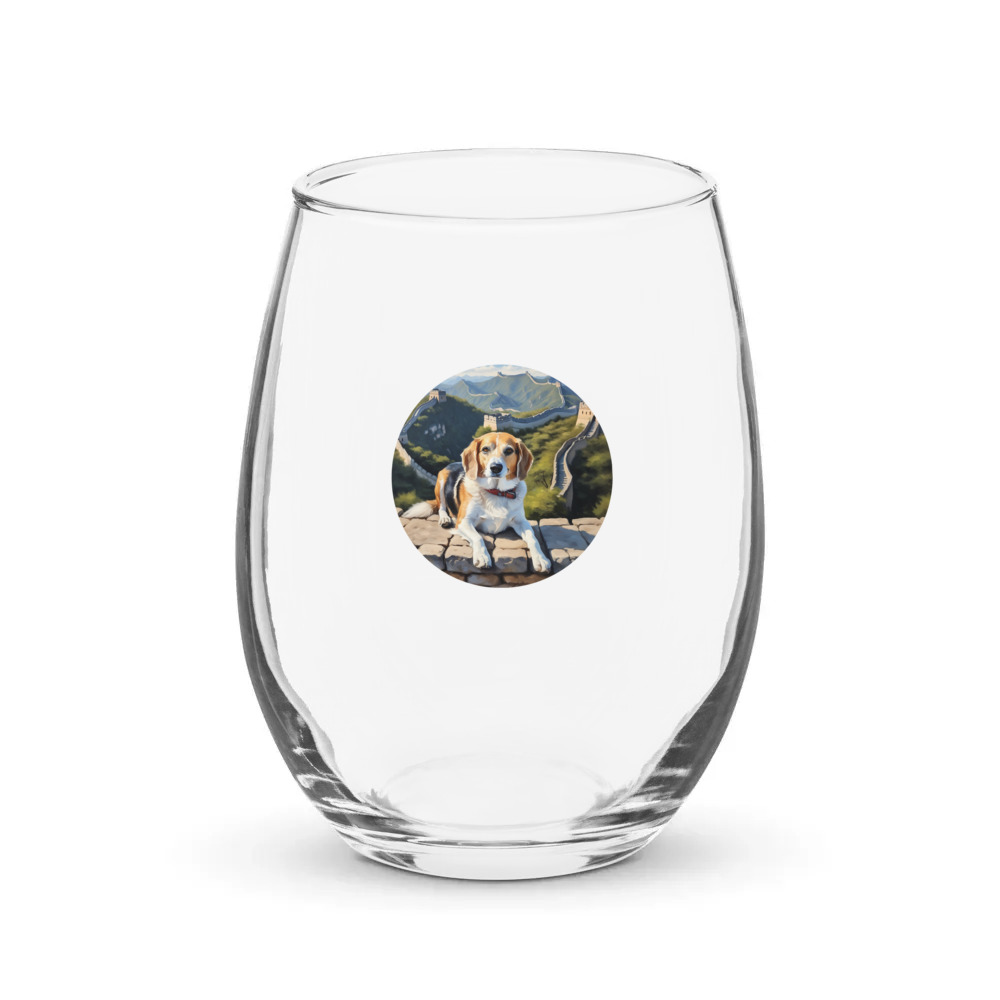 PugMug Custom Munchkin Stemless Wine Glass