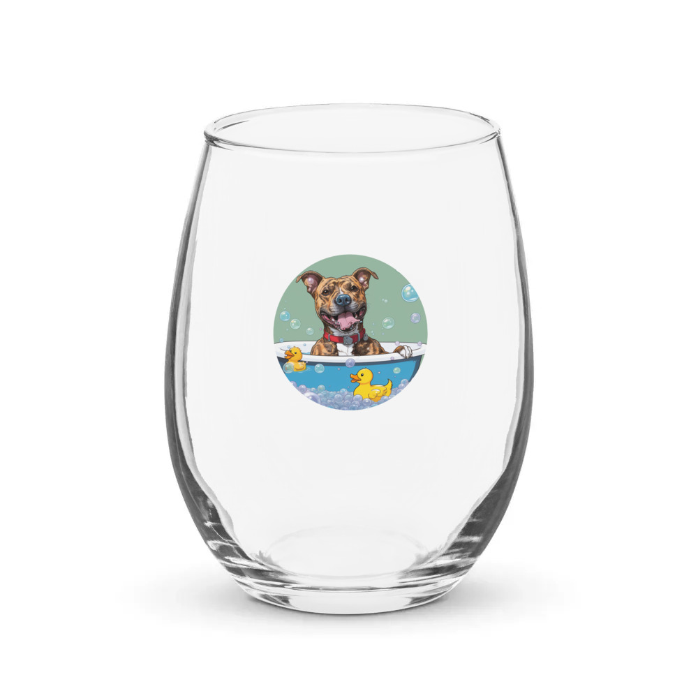 PugMug Custom Tony Hawk Stemless Wine Glass