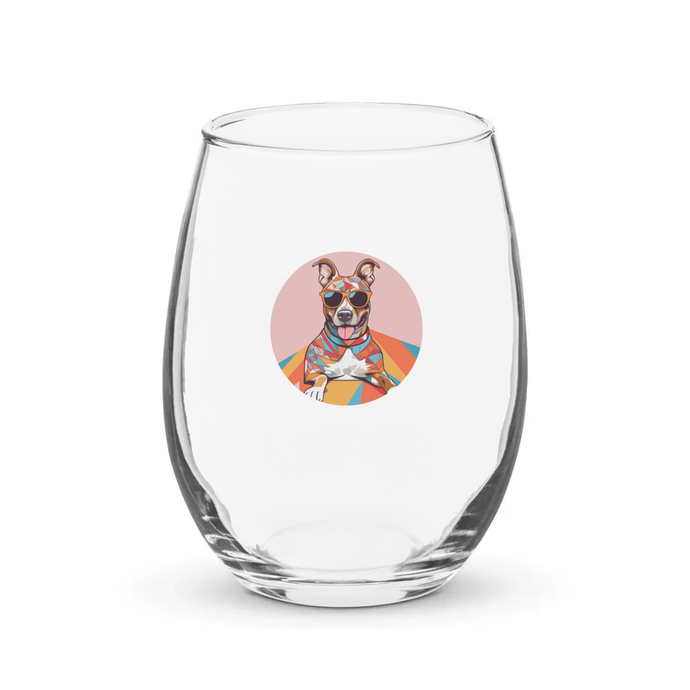 PugMug Custom Tony Hawk Stemless Wine Glass