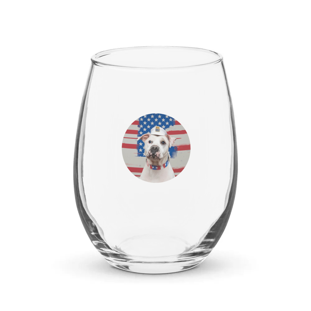PugMug Custom Melody Stemless Wine Glass