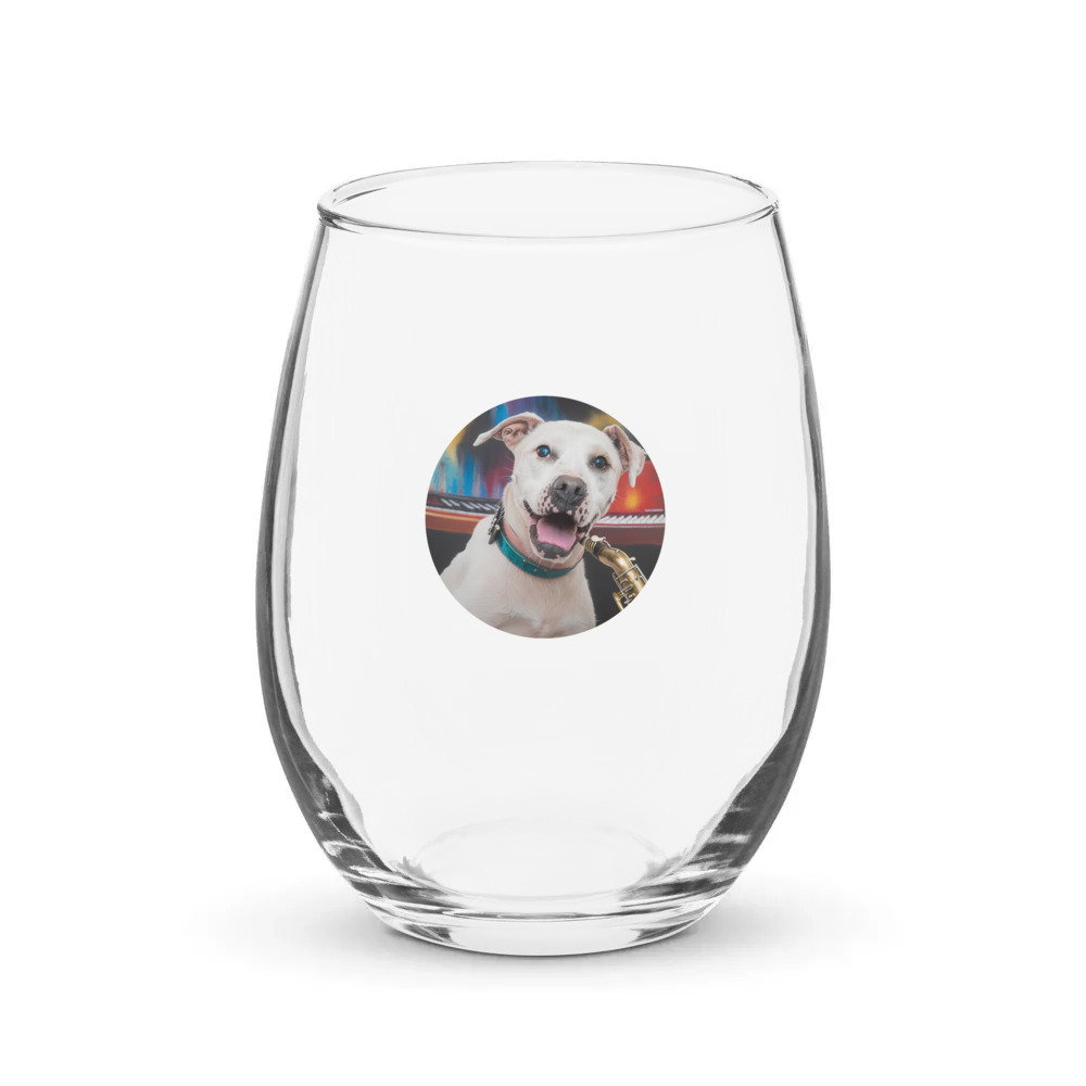 PugMug Custom Melody Stemless Wine Glass