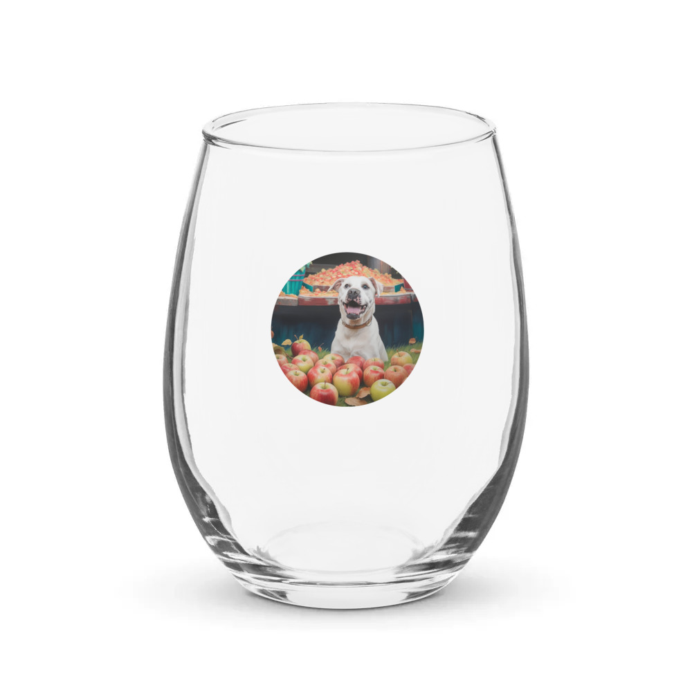 PugMug Custom Melody Stemless Wine Glass