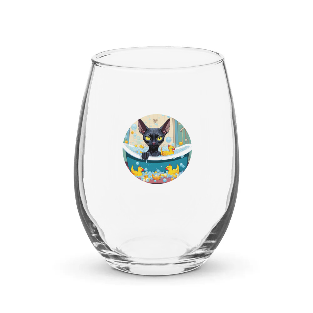 PugMug Custom Pet Stemless Wine Glass