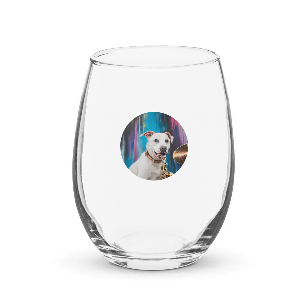 PugMug Custom Melody Stemless Wine Glass