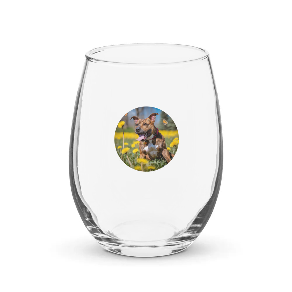 PugMug Custom Tony Hawk Stemless Wine Glass
