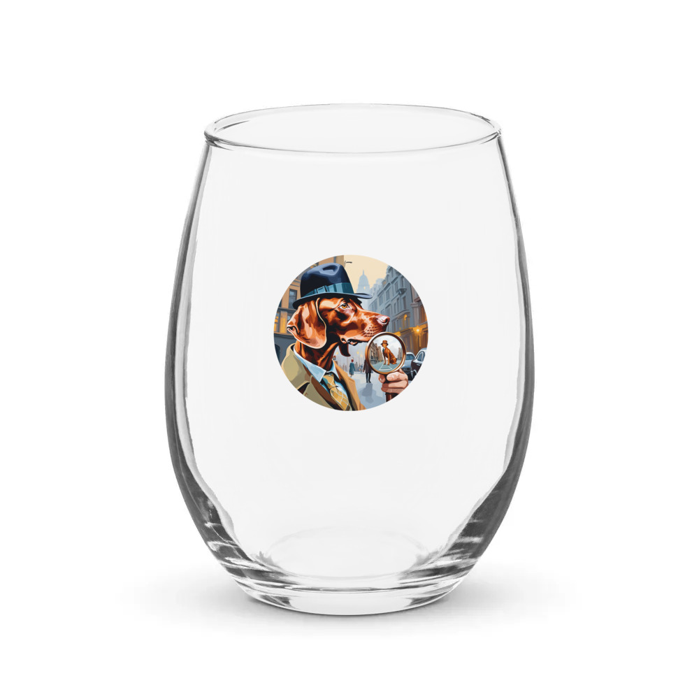 PugMug Custom Pet Stemless Wine Glass