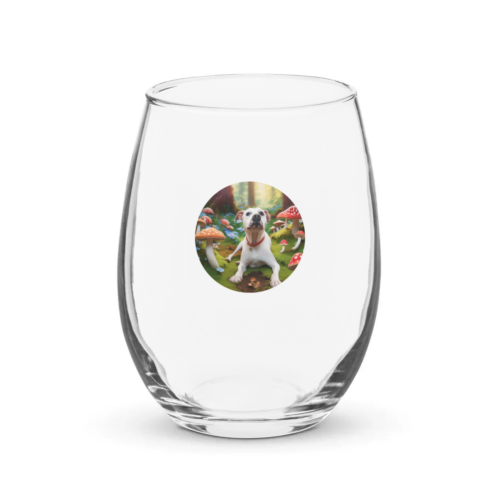 PugMug Custom Melody Stemless Wine Glass