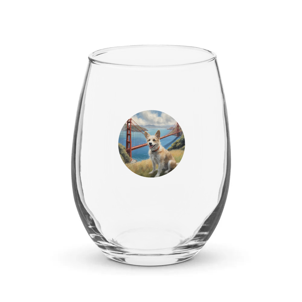 PugMug Custom Luna Stemless Wine Glass