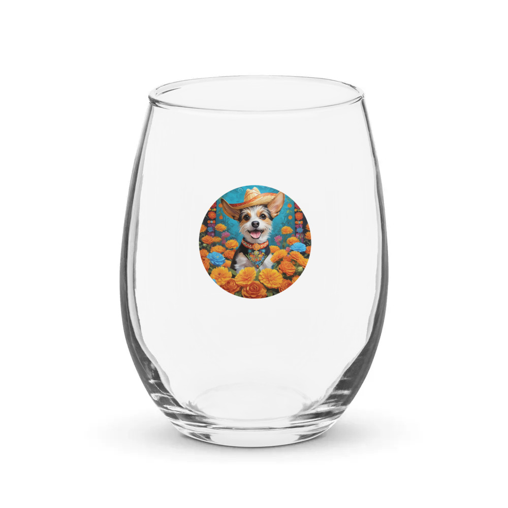 PugMug Custom Luna Stemless Wine Glass