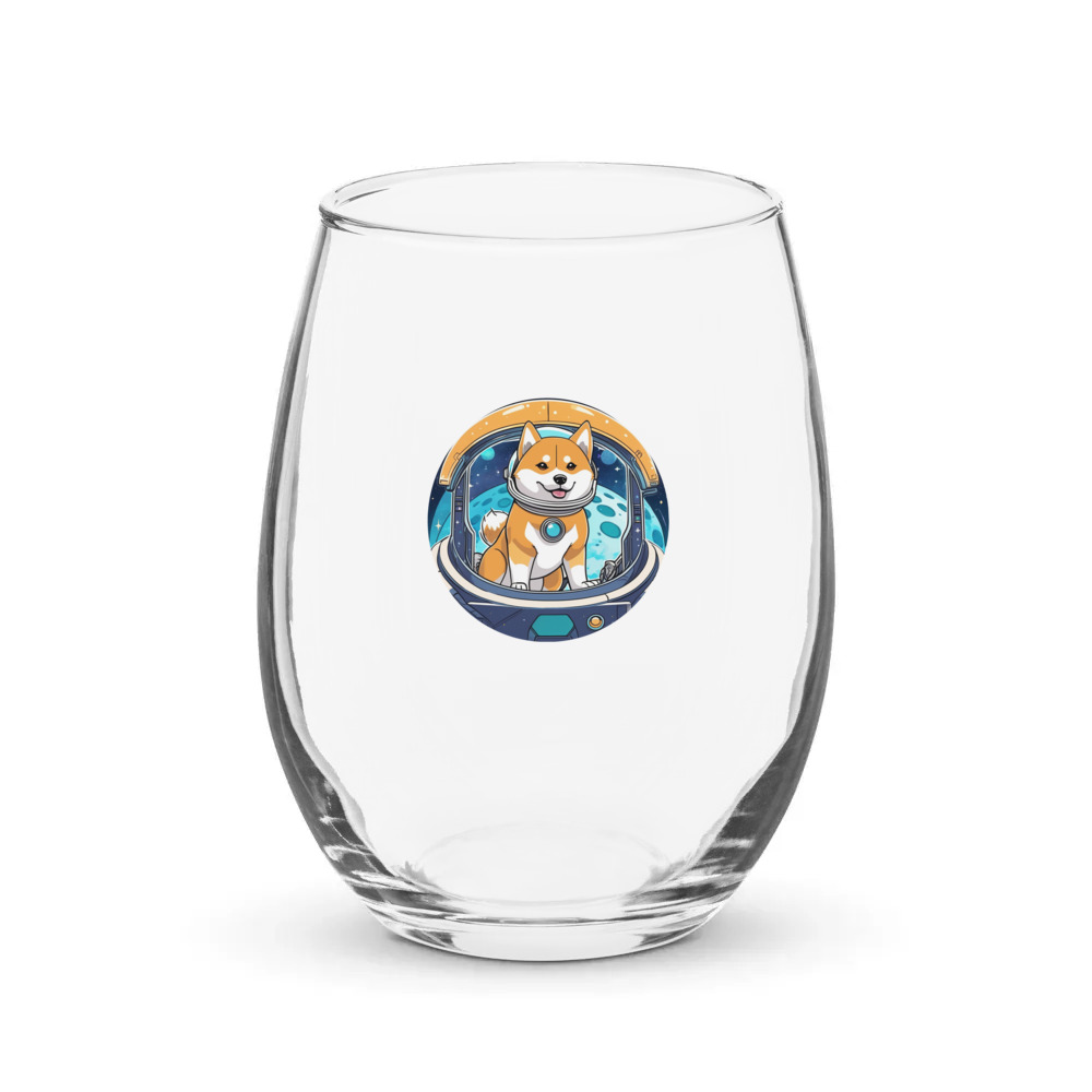 PugMug Custom Shiba Inu Stemless Wine Glass