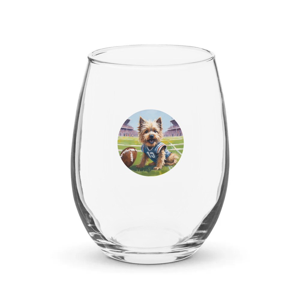 PugMug Custom Cairn Terrier Stemless Wine Glass