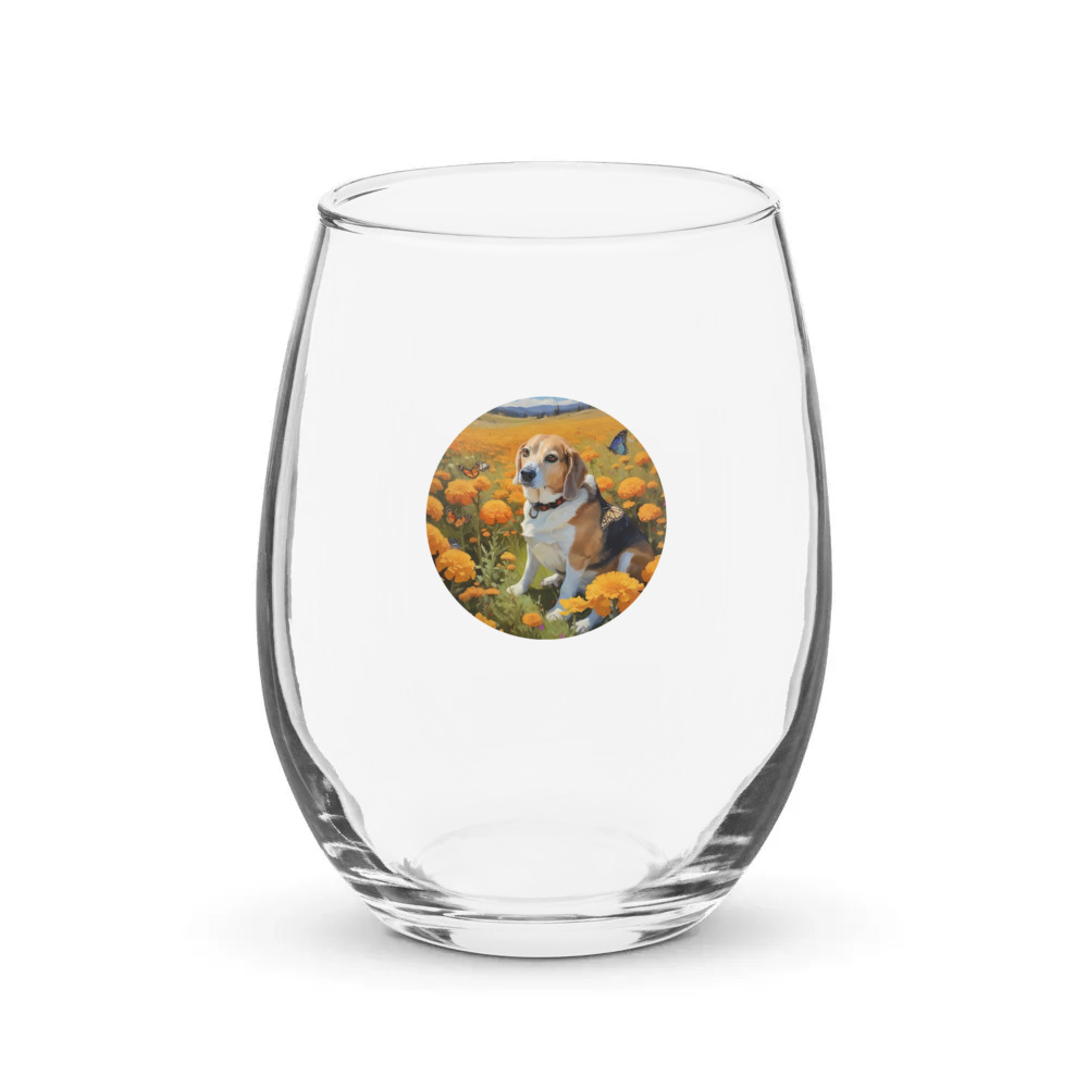 PugMug Custom Munchkin Stemless Wine Glass