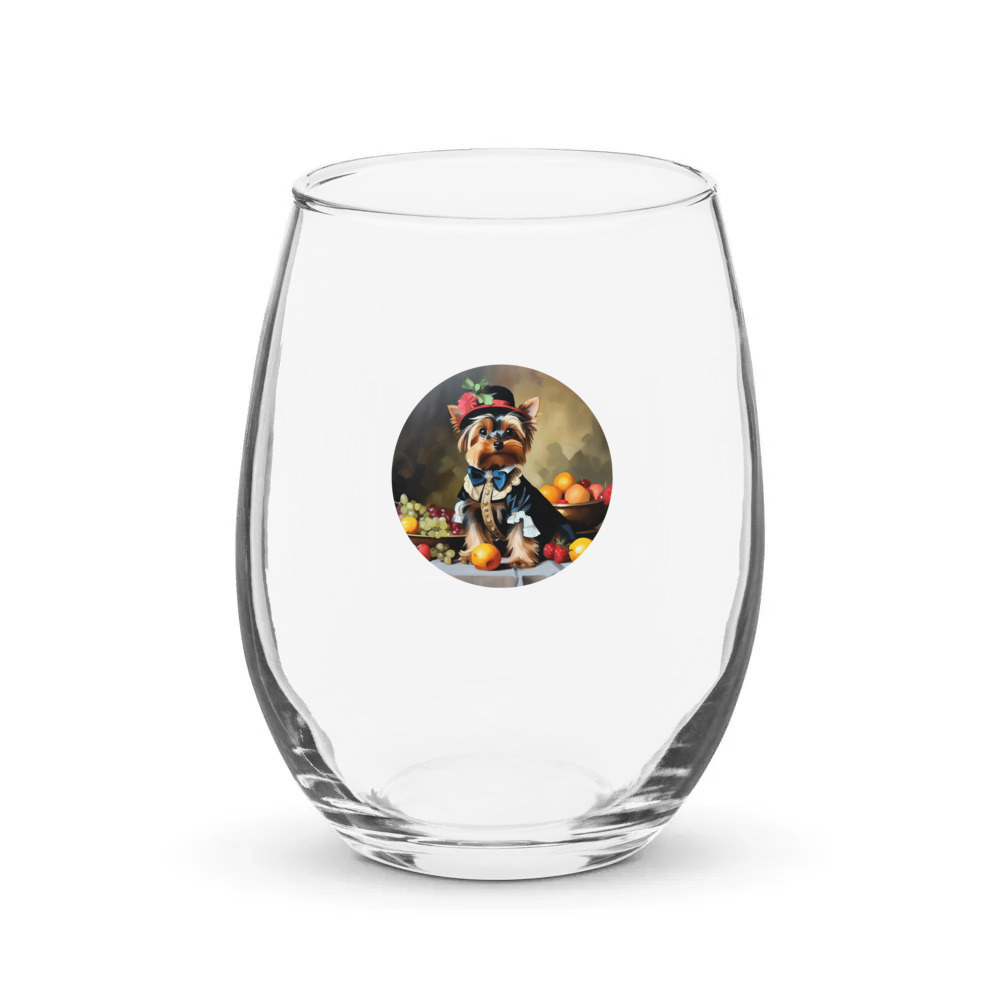 PugMug Custom Pet Stemless Wine Glass