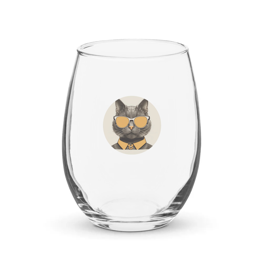 PugMug Custom Thumper Stemless Wine Glass