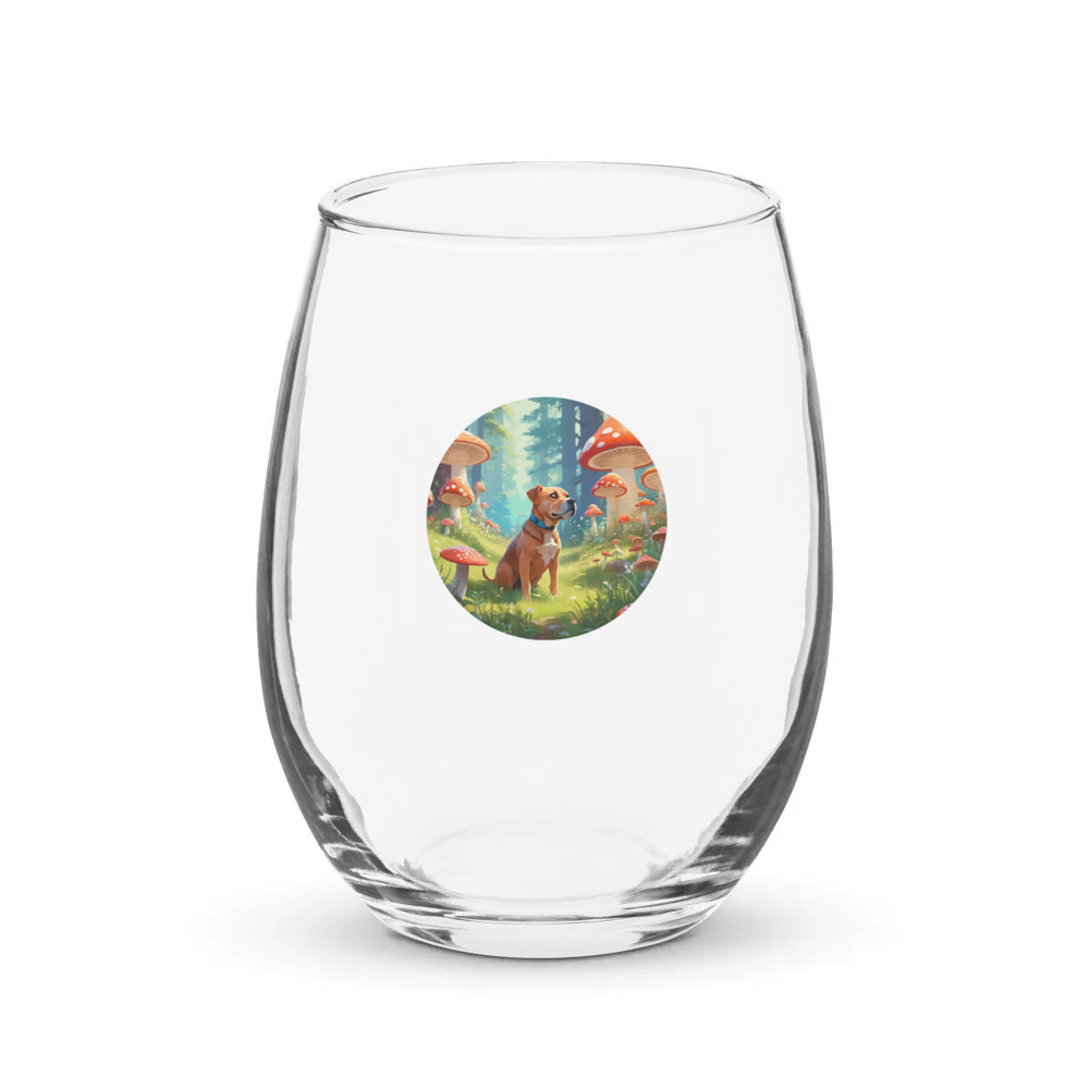PugMug Custom Halina Stemless Wine Glass