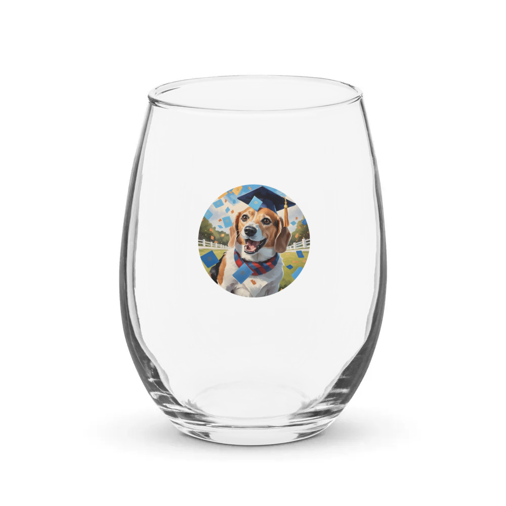 PugMug Custom Munchkin Stemless Wine Glass