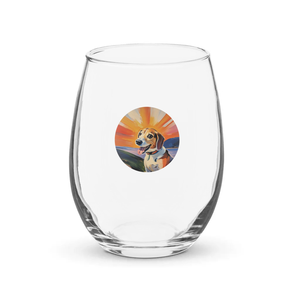 PugMug Custom Munchkin Stemless Wine Glass