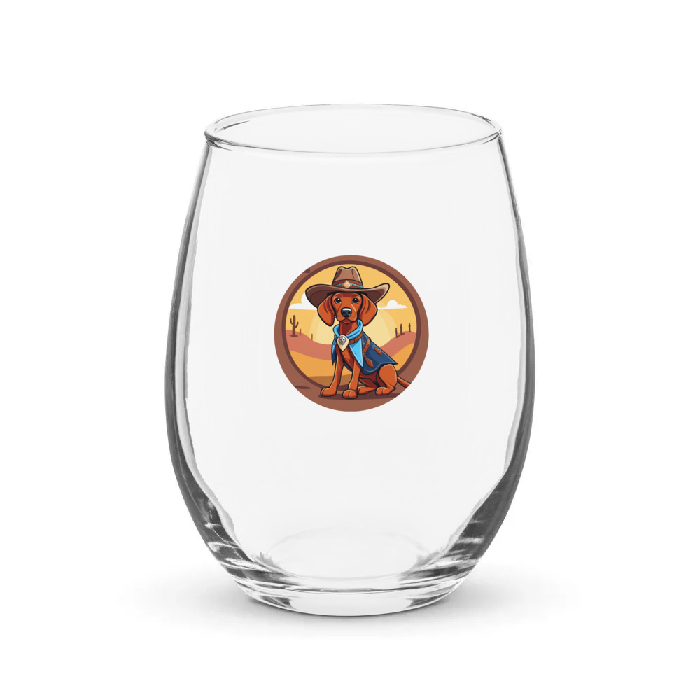 PugMug Custom Vizsla Stemless Wine Glass