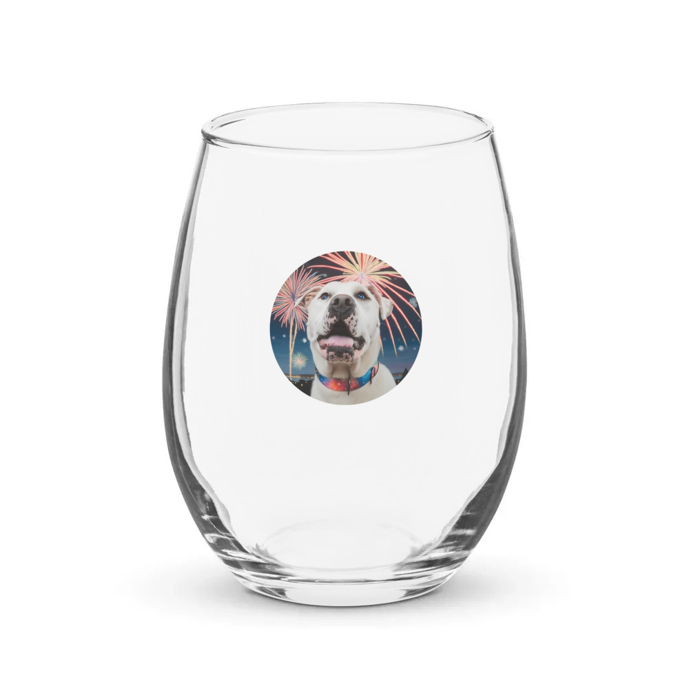 PugMug Custom Melody Stemless Wine Glass