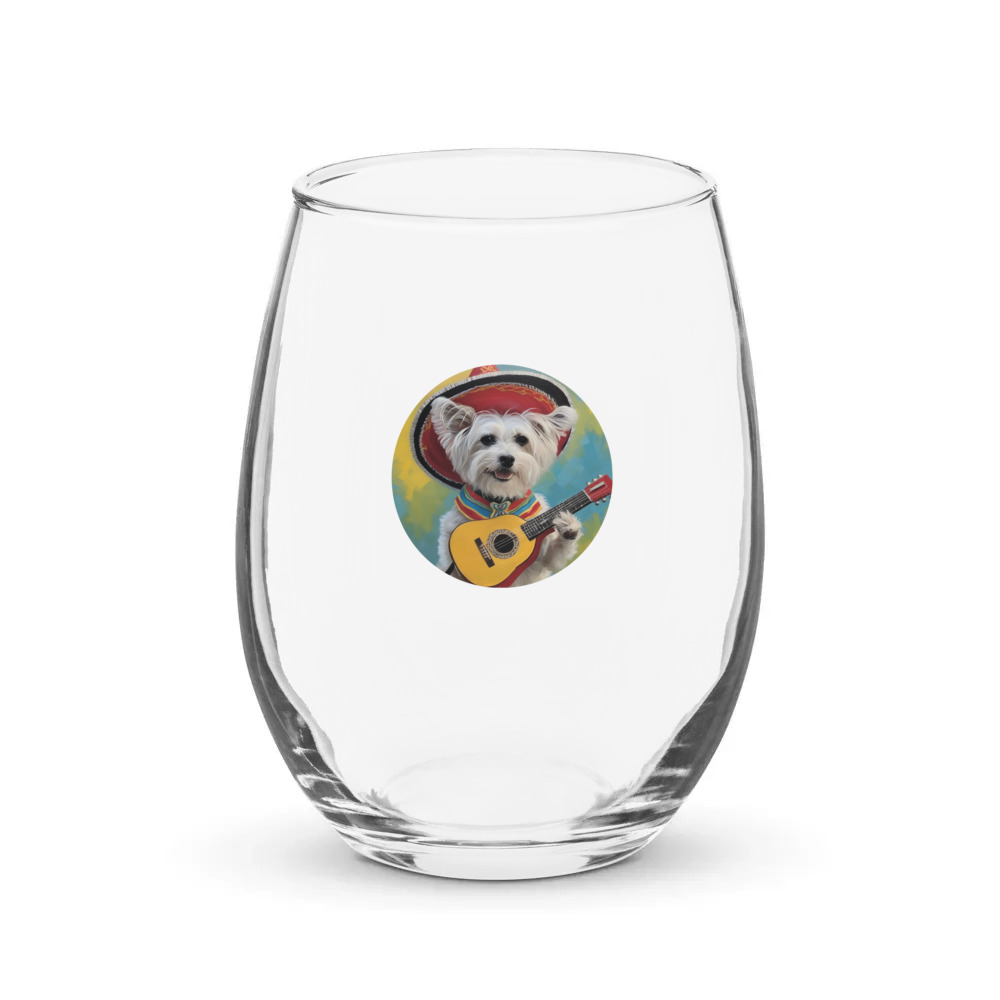 PugMug Custom Leo Stemless Wine Glass