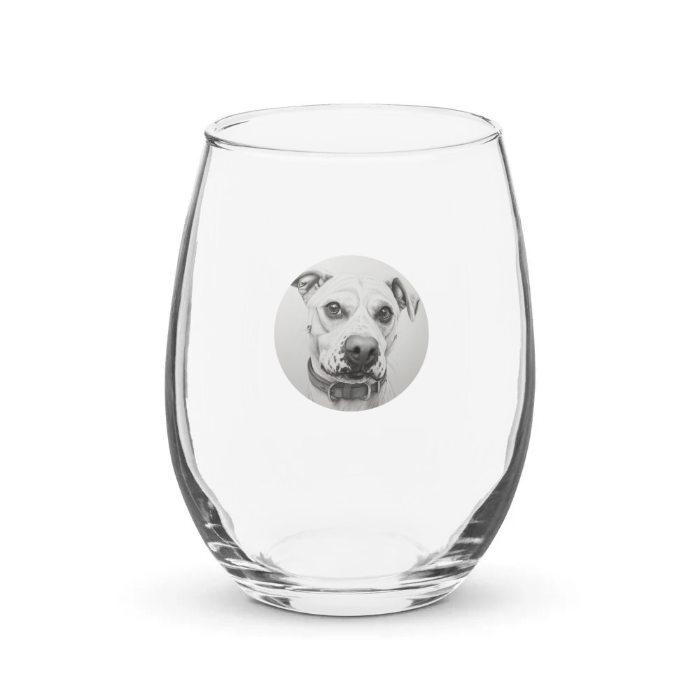 PugMug Custom Melody Stemless Wine Glass