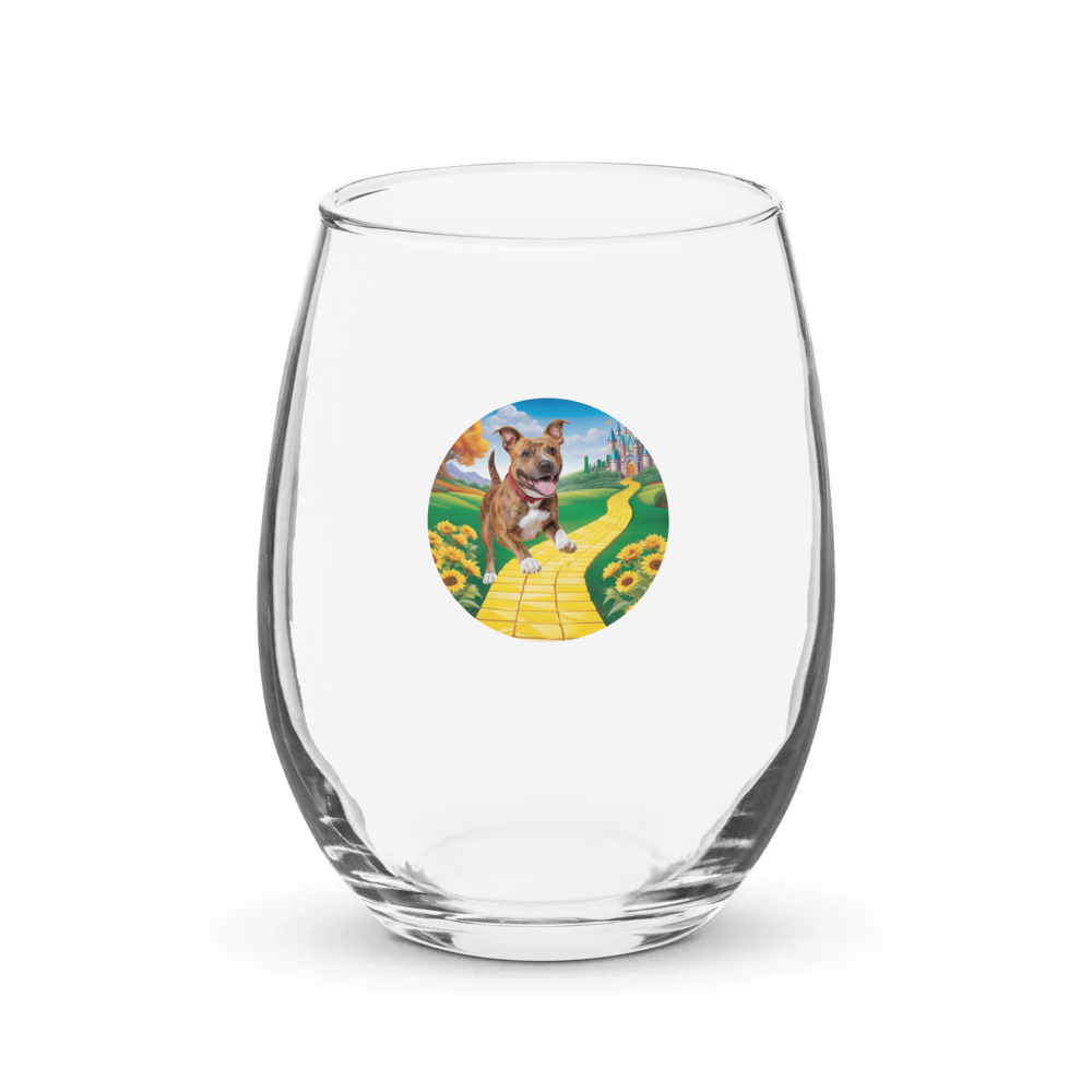 PugMug Custom Tony Hawk Stemless Wine Glass