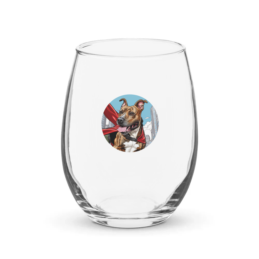 PugMug Custom Tony Hawk Stemless Wine Glass
