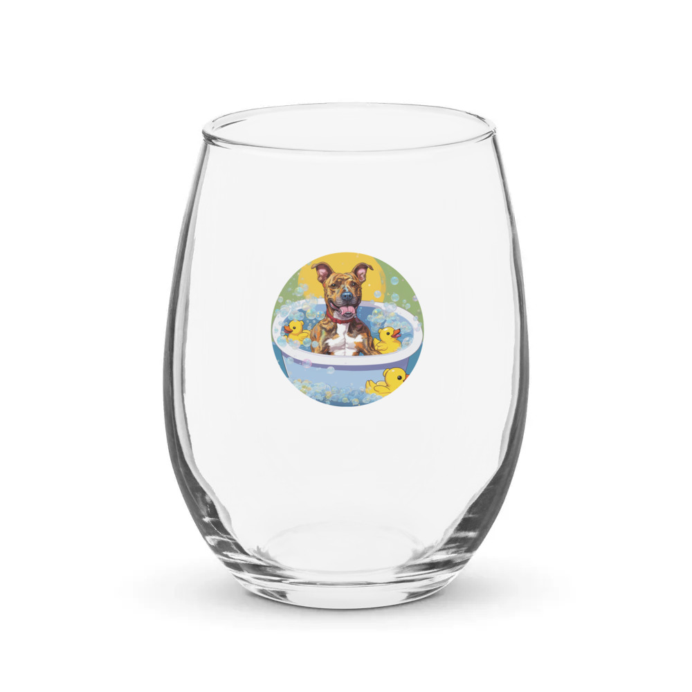 PugMug Custom Tony Hawk Stemless Wine Glass