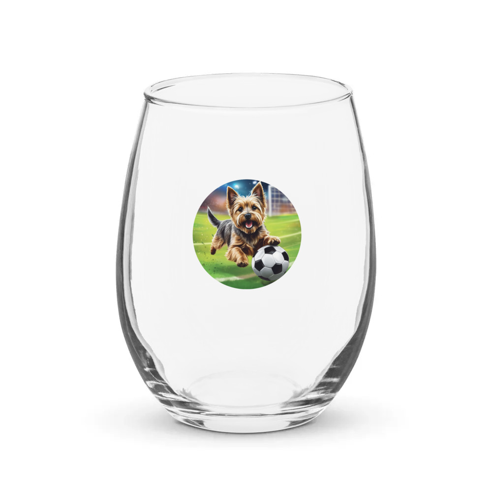 PugMug Custom Cairn Terrier Stemless Wine Glass