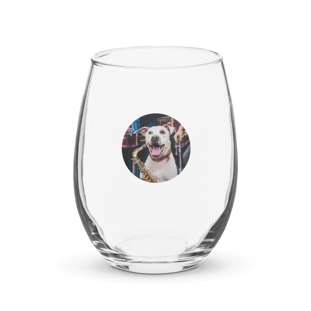 PugMug Custom Melody Stemless Wine Glass