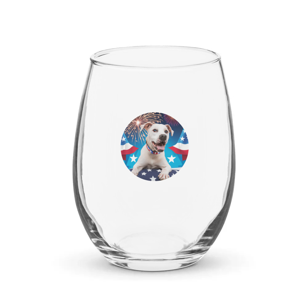 PugMug Custom Melody Stemless Wine Glass