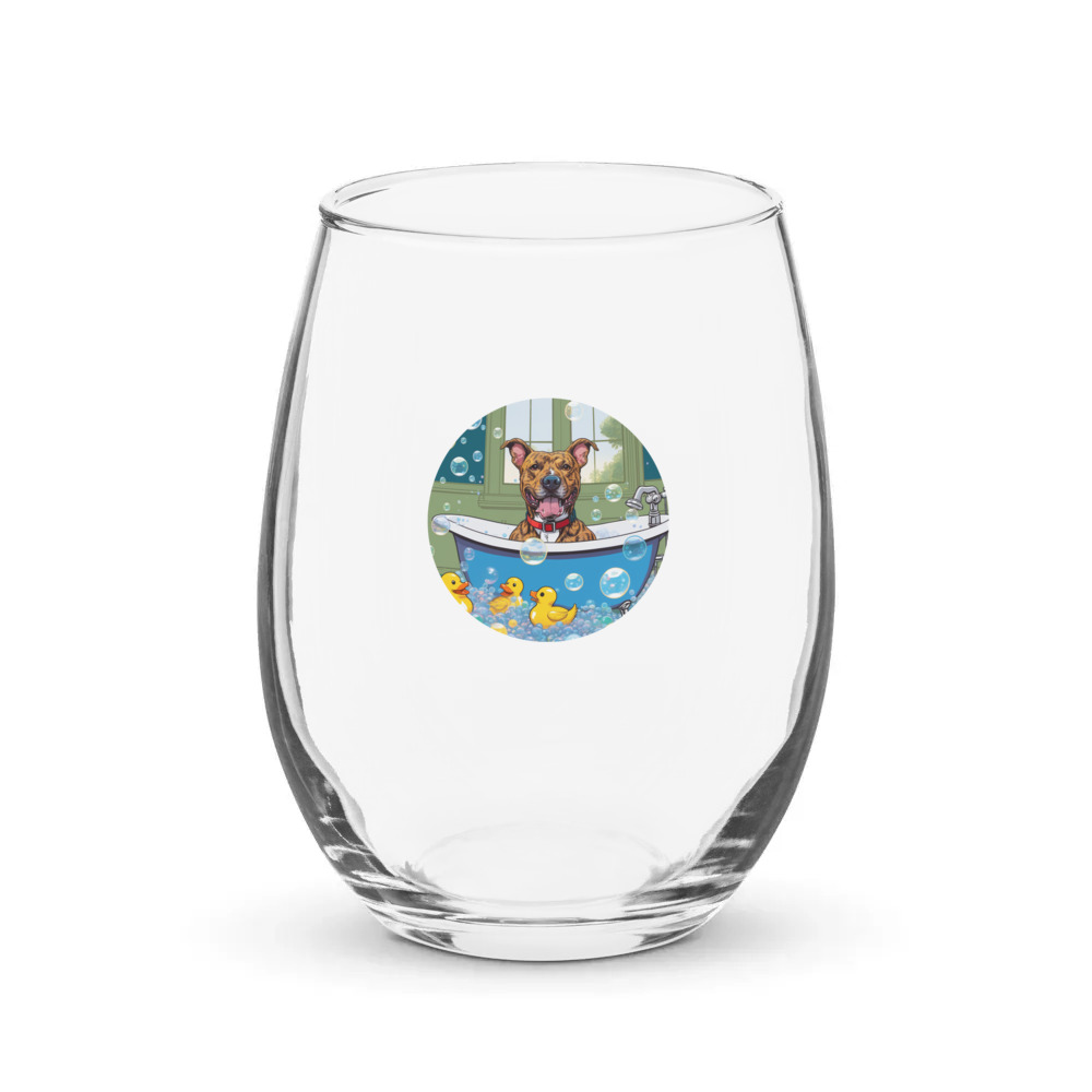 PugMug Custom Tony Hawk Stemless Wine Glass