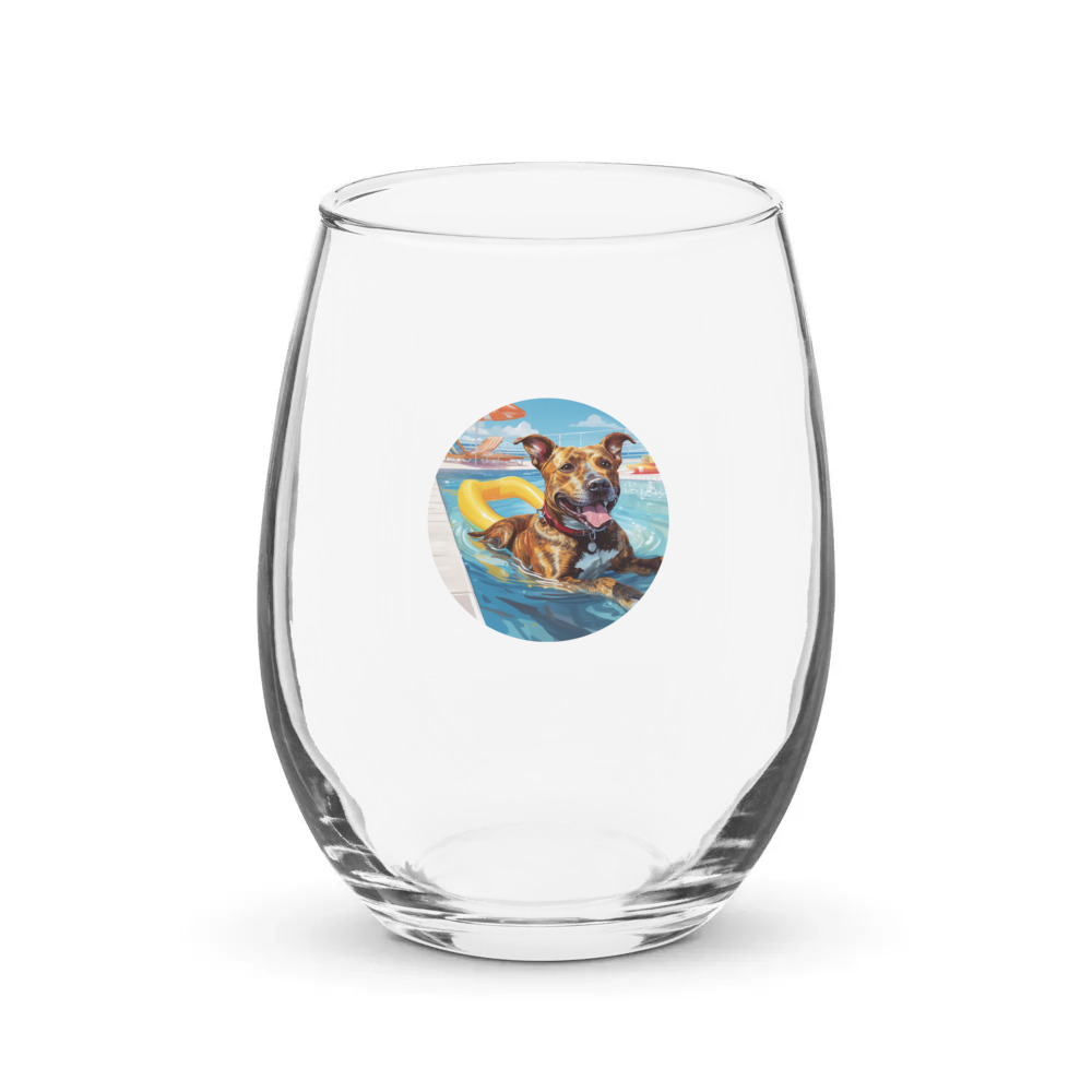 PugMug Custom Tony Hawk Stemless Wine Glass