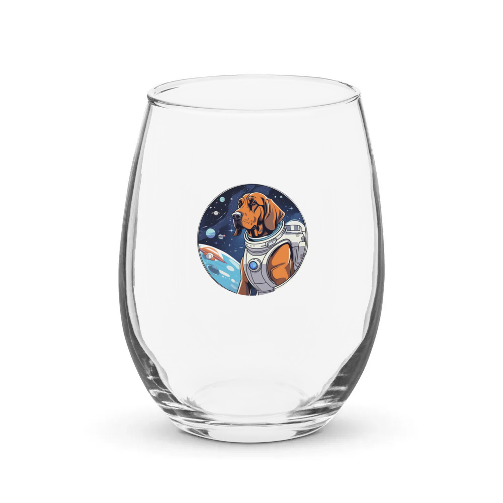 PugMug Custom Bloodhound Stemless Wine Glass