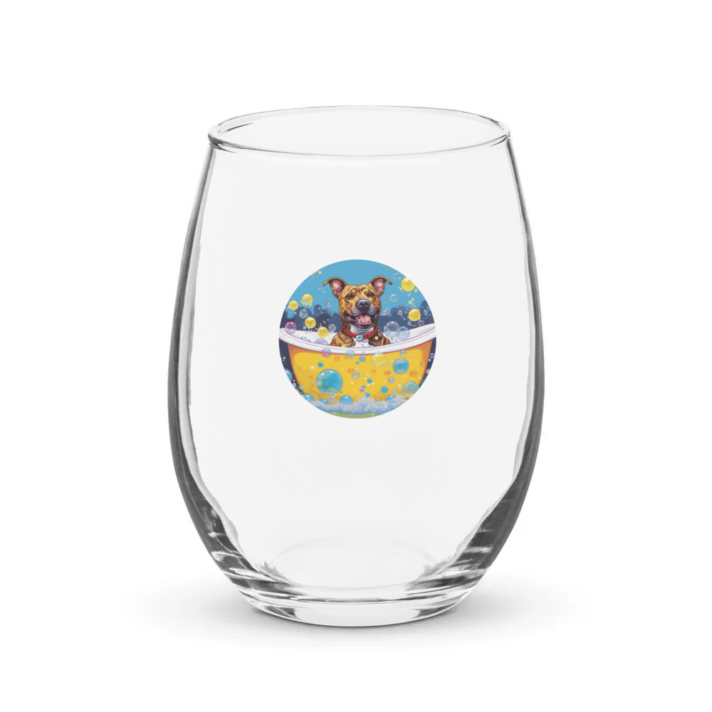 PugMug Custom Tony Hawk Stemless Wine Glass