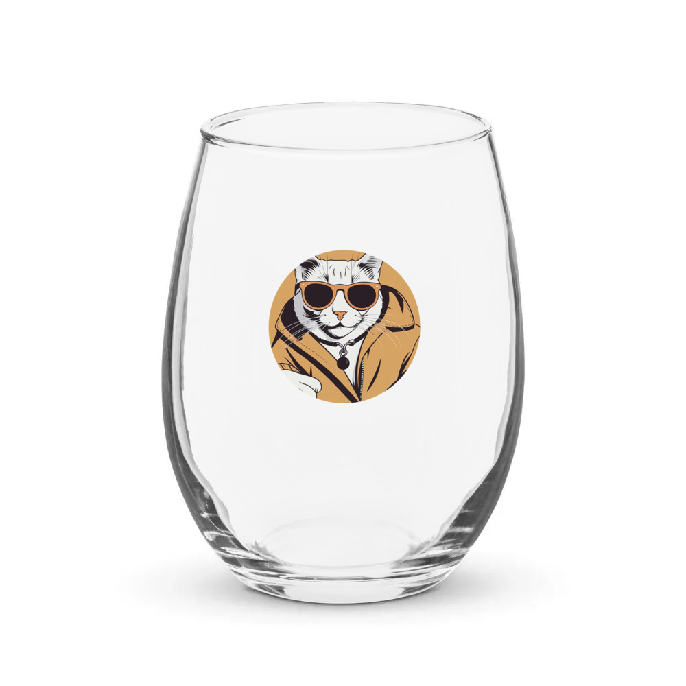 PugMug Custom Jack Jack Stemless Wine Glass