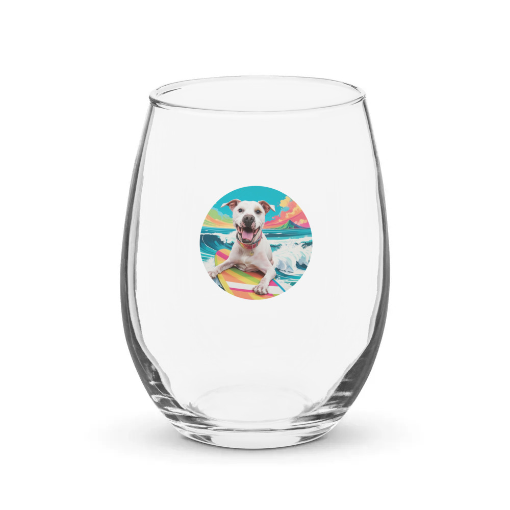 PugMug Custom Melody Stemless Wine Glass