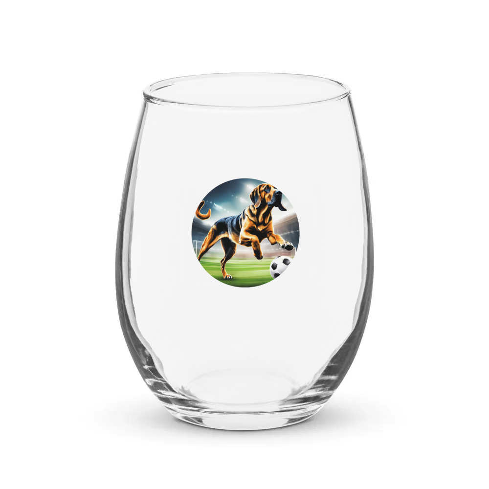 PugMug Custom Bloodhound Stemless Wine Glass