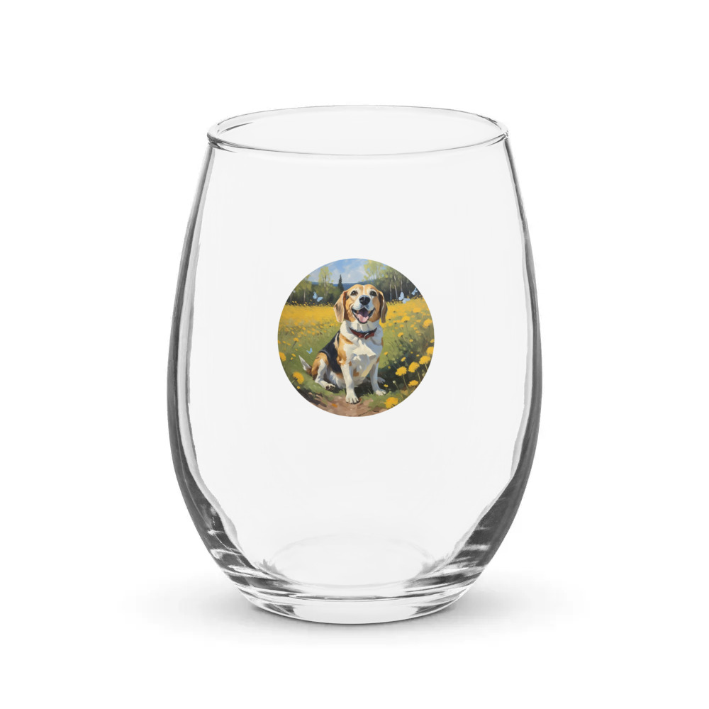 PugMug Custom Munchkin Stemless Wine Glass