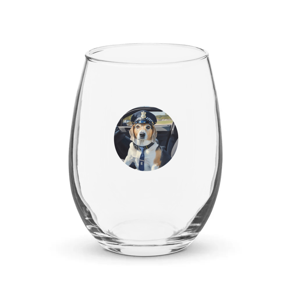 PugMug Custom Munchkin Stemless Wine Glass