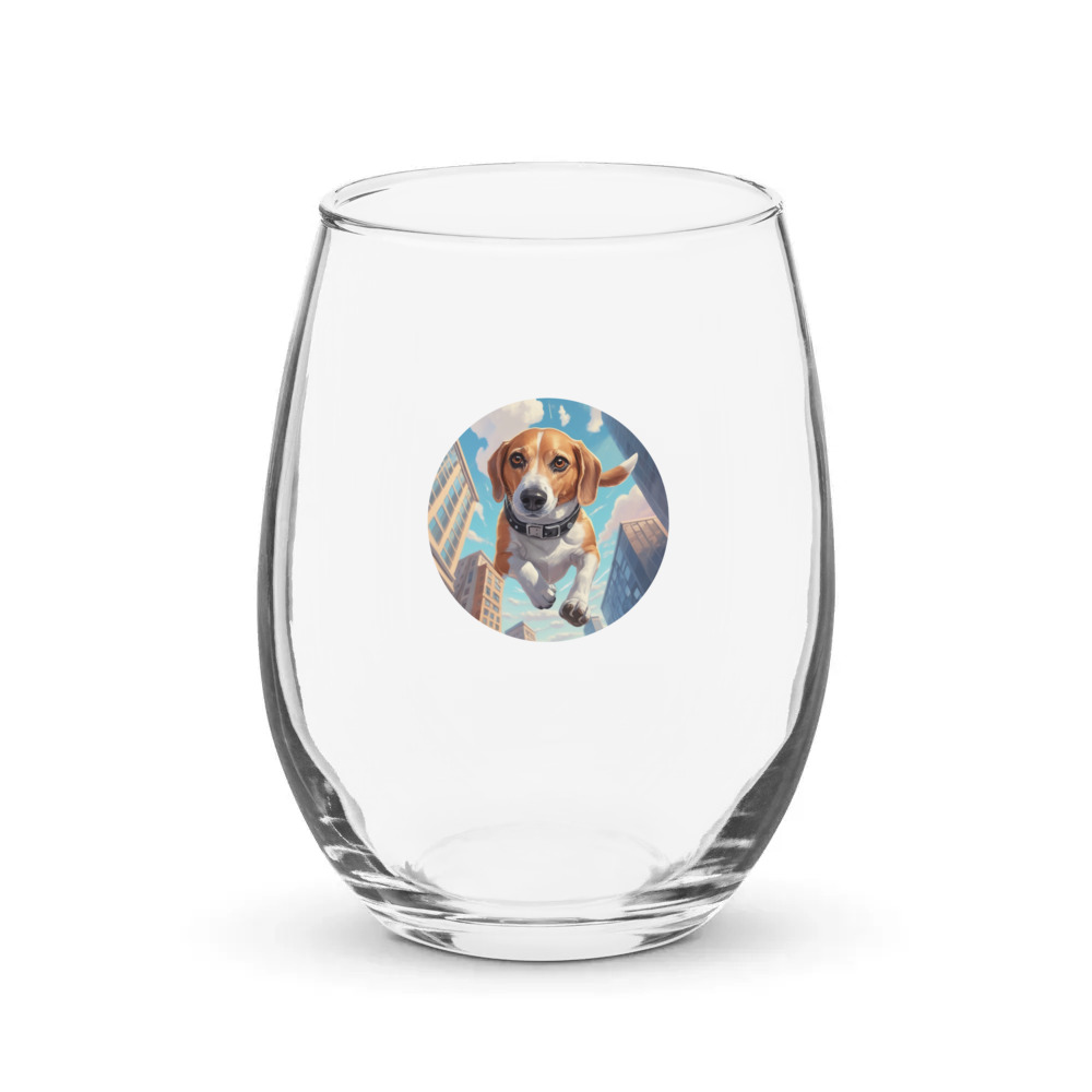 PugMug Custom Munchkin Stemless Wine Glass