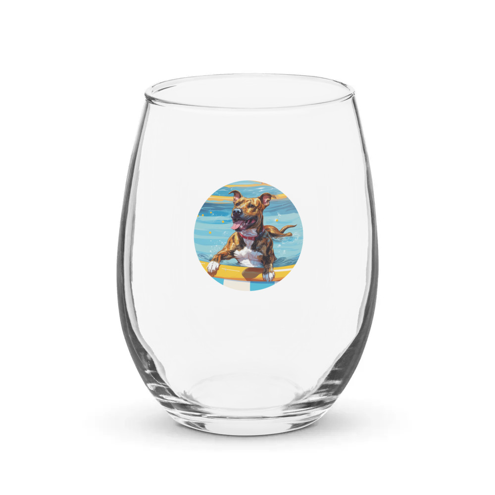 PugMug Custom Tony Hawk Stemless Wine Glass