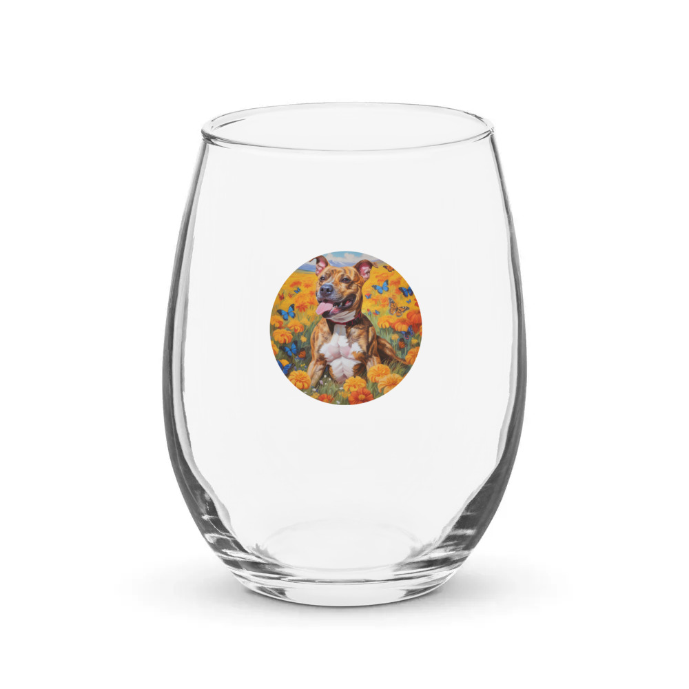 PugMug Custom Tony Hawk Stemless Wine Glass