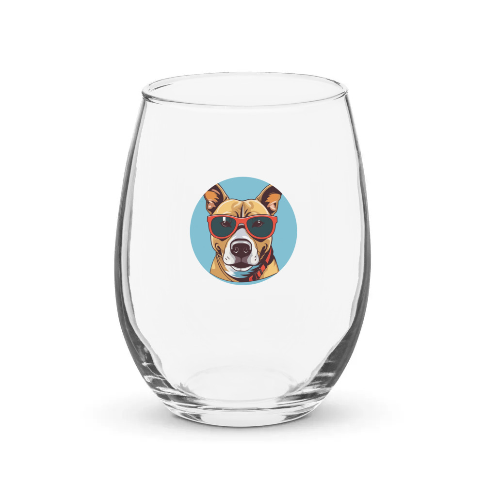 PugMug Custom Tony Hawk Stemless Wine Glass