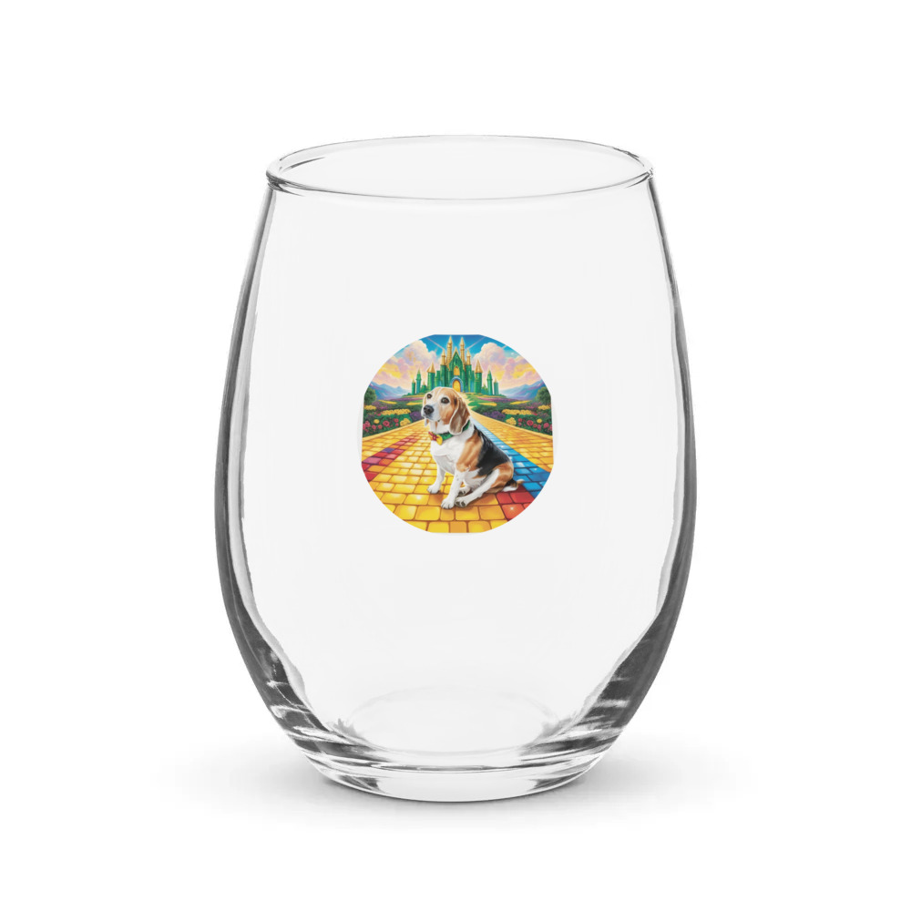 PugMug Custom Munchkin Stemless Wine Glass