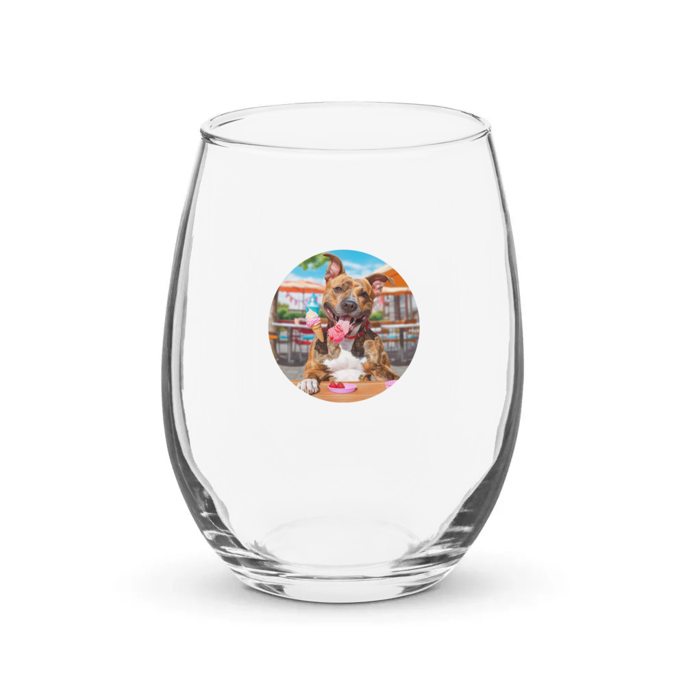 PugMug Custom Tony Hawk Stemless Wine Glass