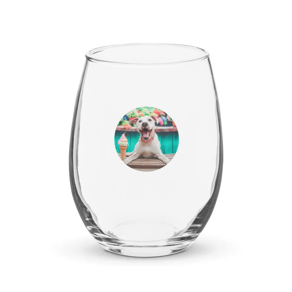 PugMug Custom Melody Stemless Wine Glass