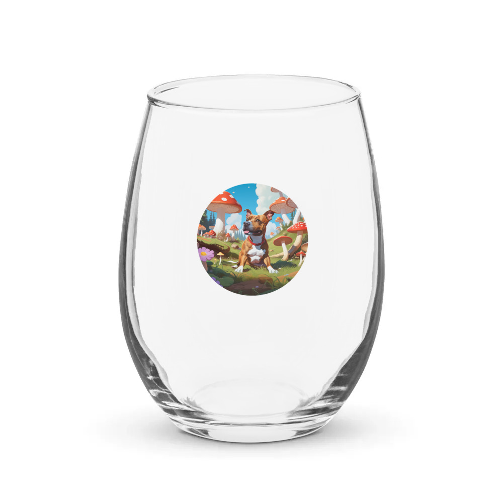PugMug Custom Tony Hawk Stemless Wine Glass